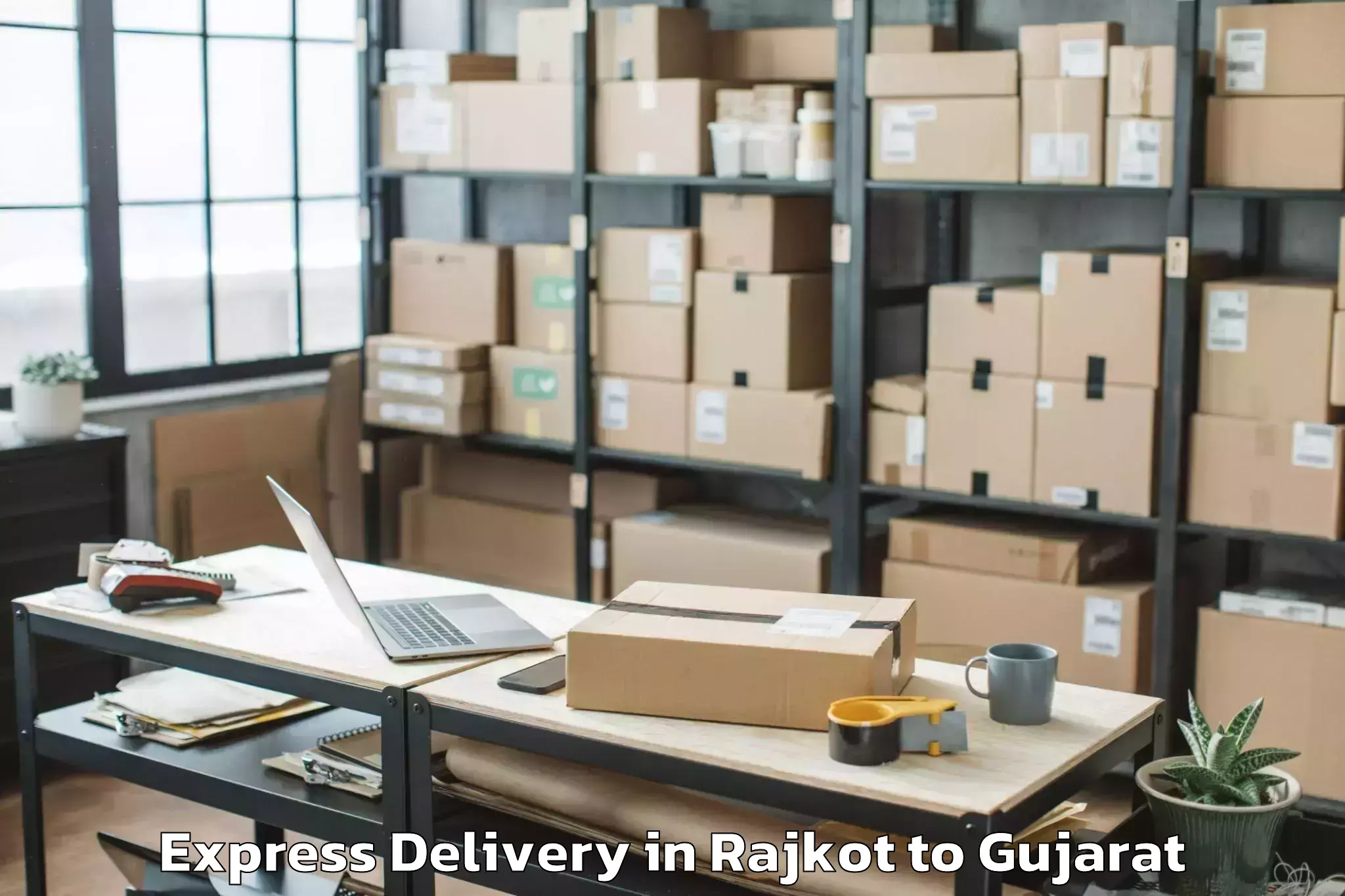 Leading Rajkot to Lakhtar Express Delivery Provider